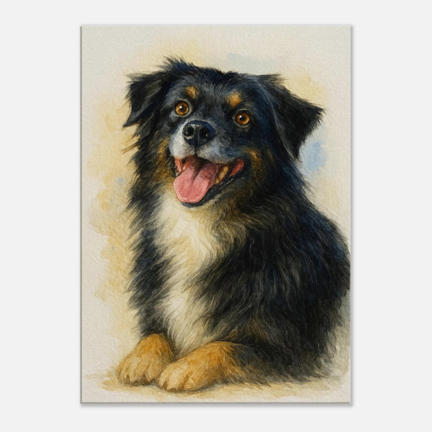 Cuadro personalizado de tu mascota en acuarela