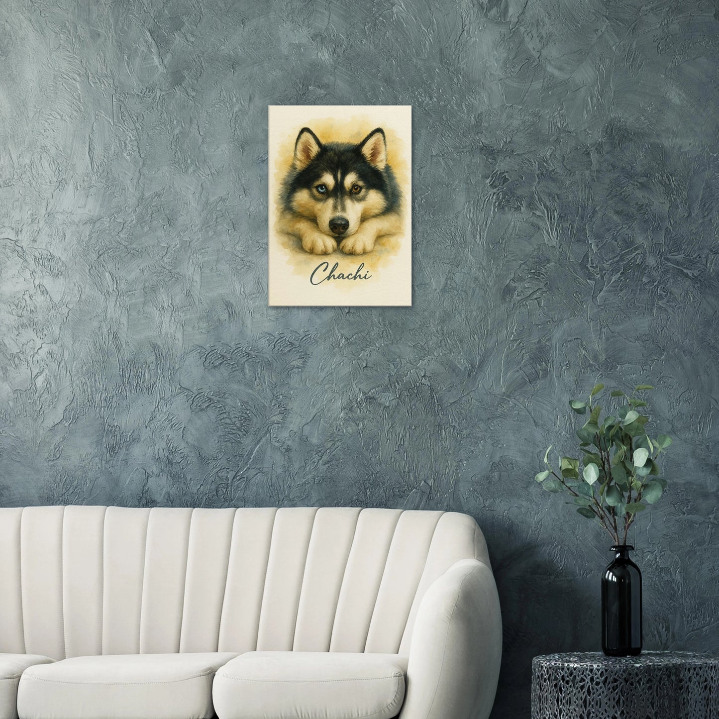 Cuadro personalizado de tu mascota en acuarela
